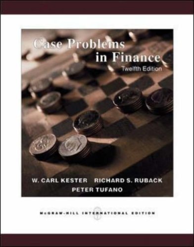 Case Problems in Finance