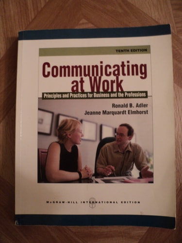 Communicating at Work Principles and Practices for Business and the Professions