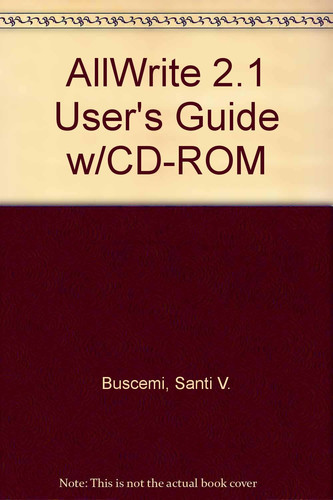 AllWrite! 2.1 with Online Handbook User's Guide