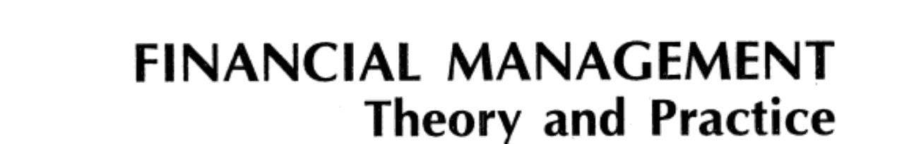 Financial Management Theory and Pract