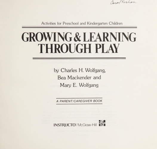 Growing & Learning Through Play Activities for Preschool and Kindergarten Children