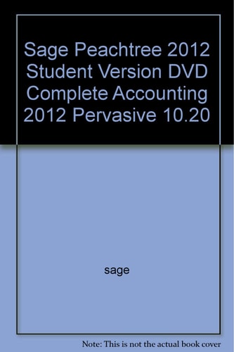 Sage Peachtree 2012 Student Version Complete Accounting Software
