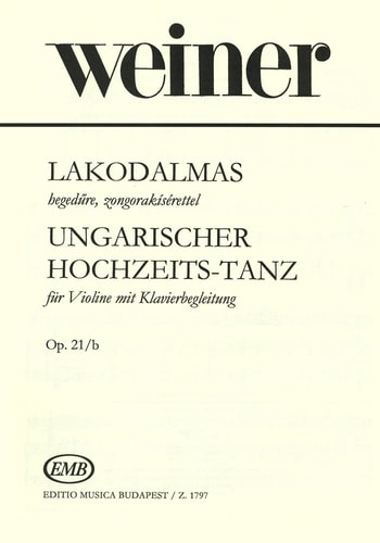 Vibrant Fannel: Hungarian Dances Piece 21/B (Violin, Piano) Budapest, Inc.