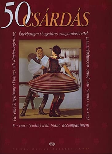 Partitions classique EMB (Editio Musica Budapest) 50 CSARDAS - VOICE AND PIANO WITH VIOLIN PART Voix solo, piano