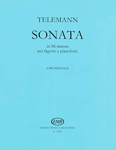 Partition classique EMB (Editio Musica Budapest) TELEMANN G.P. - SONATA MI MIN. - BASSON ET PIANO Basson