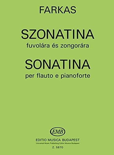 Partition classique EMB (Editio Musica Budapest) FARKAS F. - SONATINA - FLUTE ET PIANO Flûte traversière