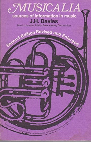 Musicalia: Sources of Information in Music
