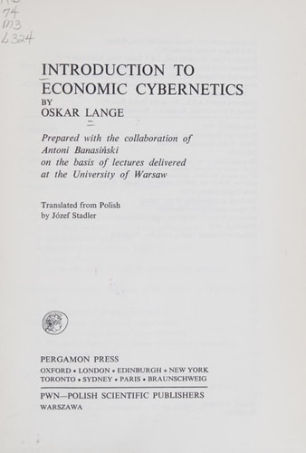 Introduction to Economic Cybernetics