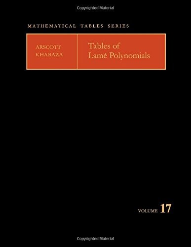 Tables of Lame Polynomials