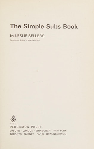 The simple subs book