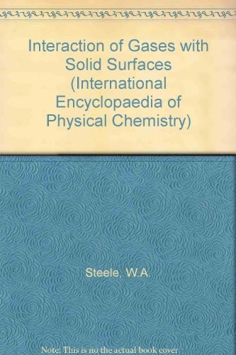 The International Encyclopedia of Physical Chemistry and Chemical Physics Properties of interfaces. The interaction of gases with solid surfaces