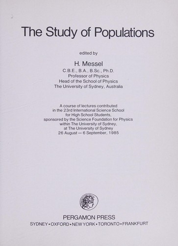 The Study of Populations