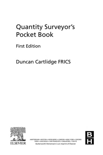 Quantity surveyor's pocket book