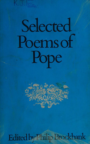 Selected Poems of Pope