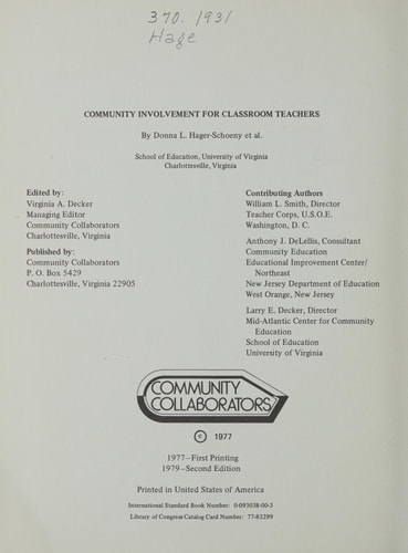 Community Involvement for Classroom Teachers
