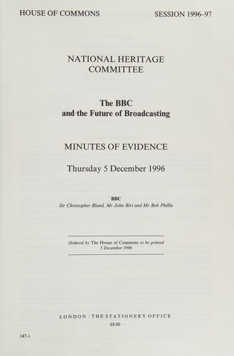The BBC and the Future of Broadcasting