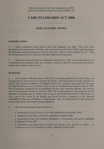 Care Standards Act 2000