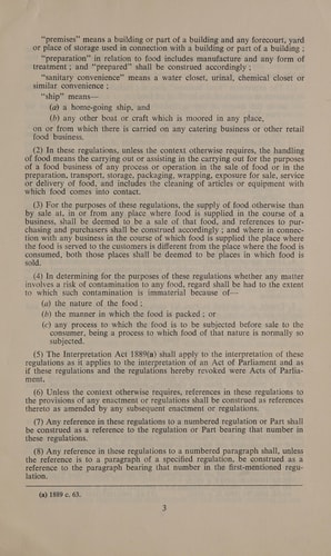 The Food Hygiene (General) Regulations 1970: Food and Drugs (Statutory Instruments: 1970: 1172)