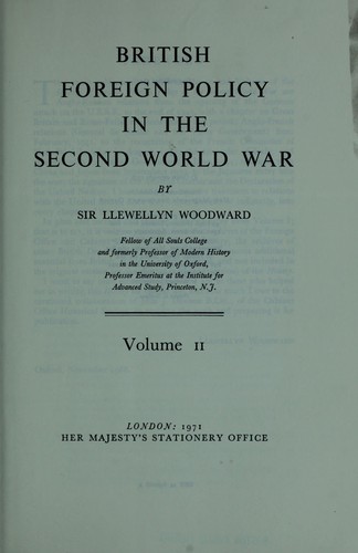 British Foreign Policy in the Second World War (History of 2nd World War)