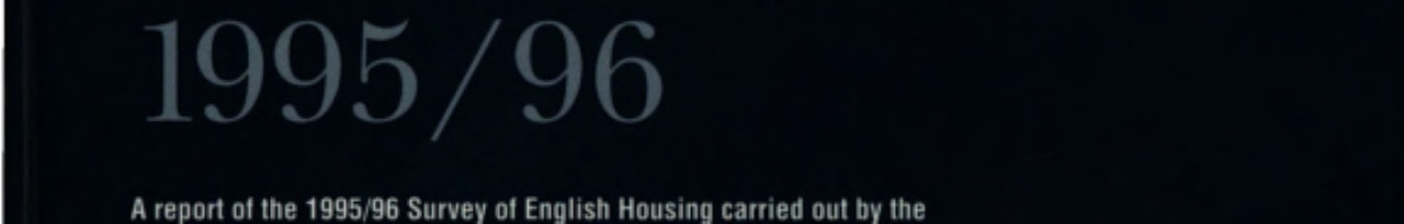 Housing in England 1995/96