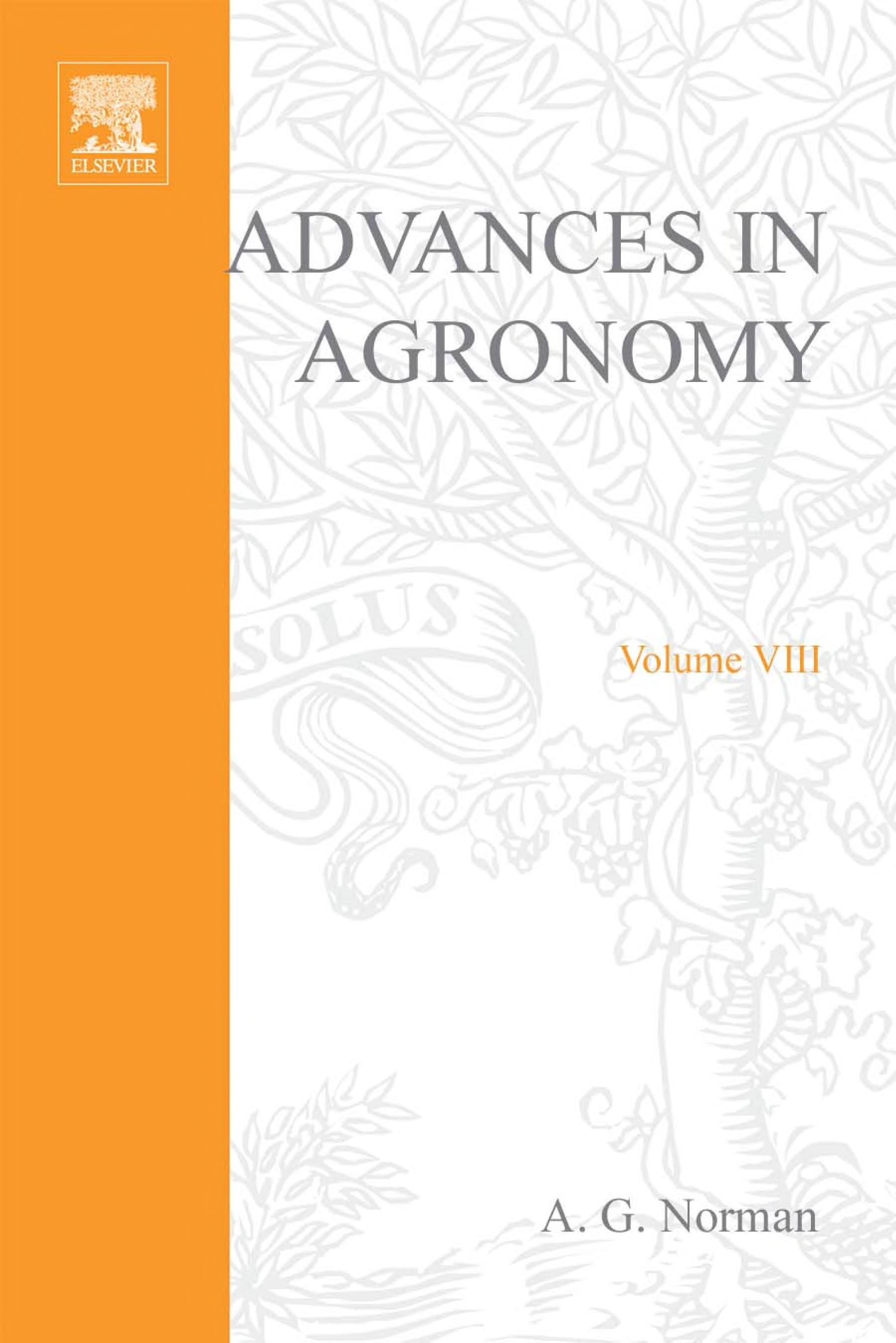 Advances in Agronomy: Volume 8