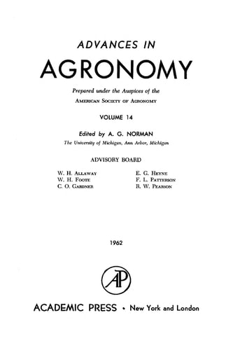 Advances in Agronomy: Volume 14