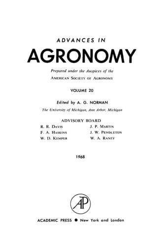 Advances in Agronomy: Volume 20