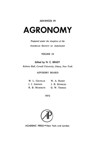 Advances in Agronomy: Volume 24