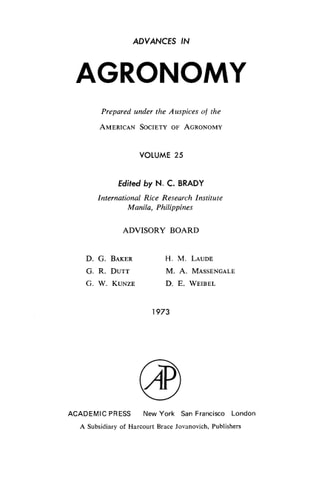 Advances in Agronomy: Volume 25