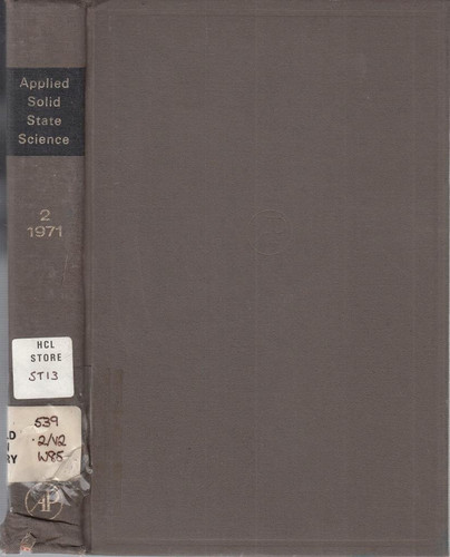 Applied Solid State Science Advances in Materials and Device Research