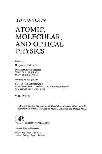 Advances in Atomic, Molecular, and Optical Physics: Volume 32