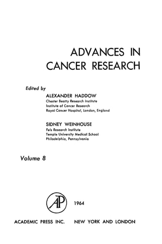 Advances in Cancer Research: Volume 8