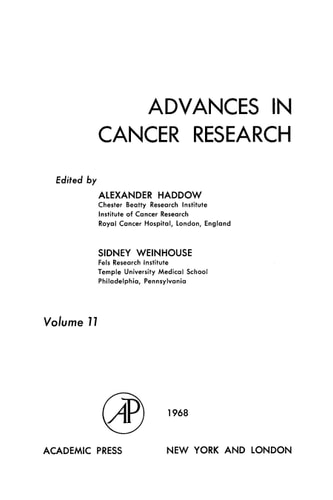 Advances in Cancer Research: Volume 11