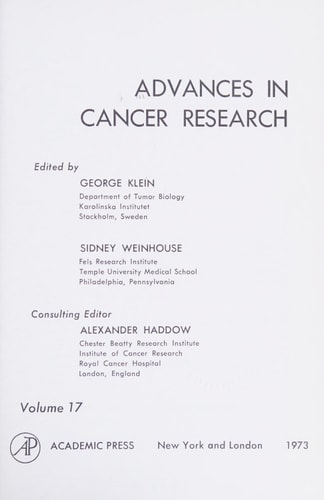 Advances in Cancer Research: Volume 17