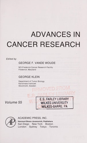 Advances in Cancer Research: Volume 55