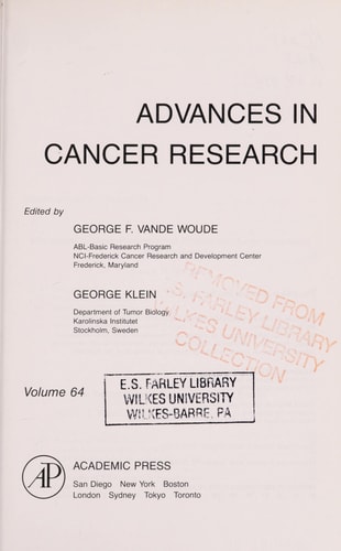 Advances in Cancer Research: Volume 64