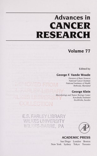 Advances in Cancer Research: Volume 77