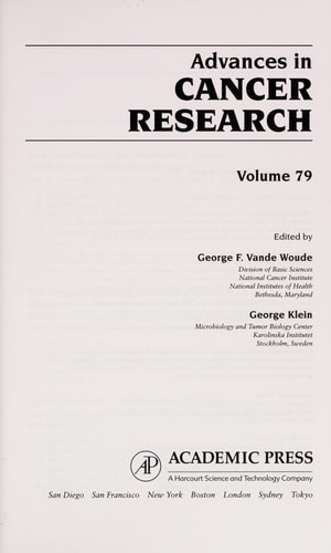 Advances in Cancer Research: Volume 79