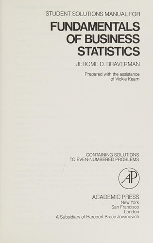 Fundamentals of Business Statistics