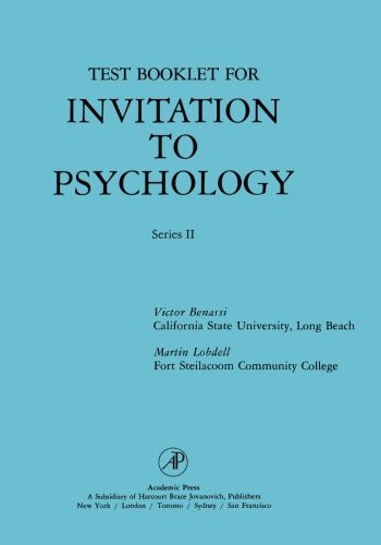 Test Booklet for Invitation to Psychology Series II