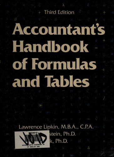 Accountant's Handbook of Formulas and Tables