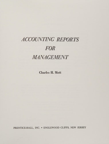 Accounting Reports for Management