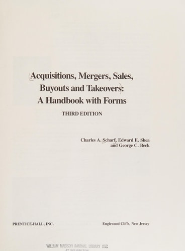 Acquisitions, Mergers, and Sales