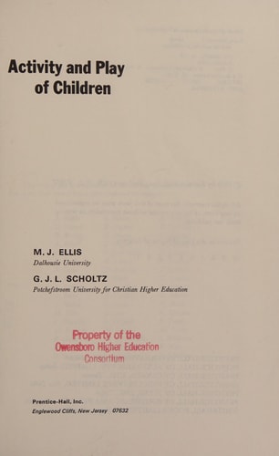 Activity and Play of Children