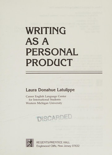 Writing As a Personal Product