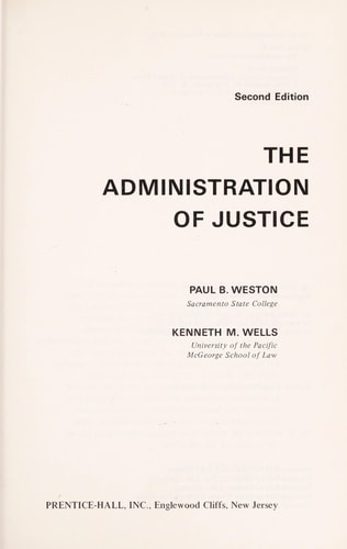 The Administration of Justice