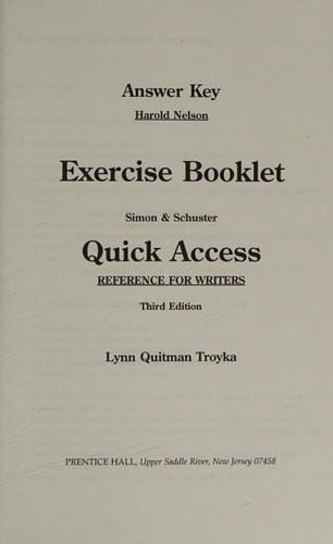 Answer Key to Exercises