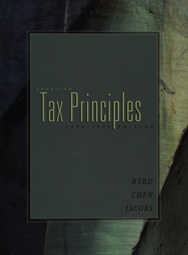 Canadian Tax Principles 1999-2000