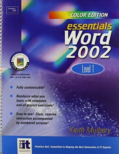 Essentials Word 2002 Level 1