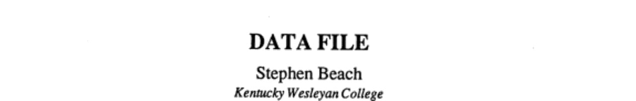 Sociology Data File